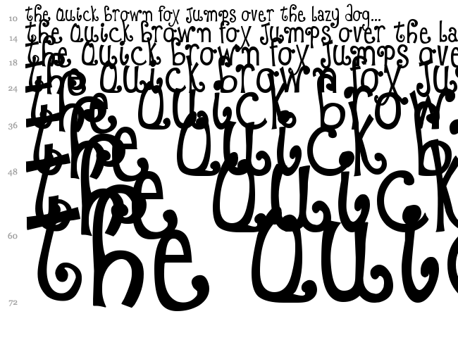 DJB Fizza Wizza Wowza font waterfall